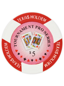 $5 Red - Tournament Pro Clay Poker Chips