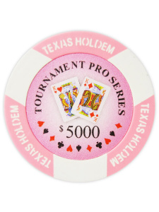$5000 Pink - Tournament Pro Clay Poker Chips