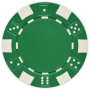 Striped Dice - Green Clay Poker Chips