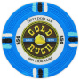 Gold Rush - $50 L. Blue Clay Poker Chips