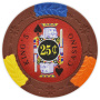 King's Casino - 25¢ Brown Clay Poker Chips