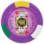 King's Casino - $500 Purple Clay Poker Chips