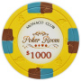 Monaco Club - $1000 Yellow Clay Poker Chips