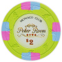 Monaco Club - $2 L. Green Poker Chips
