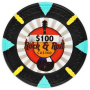 Rock & Roll - $100 Black Clay Poker Chips